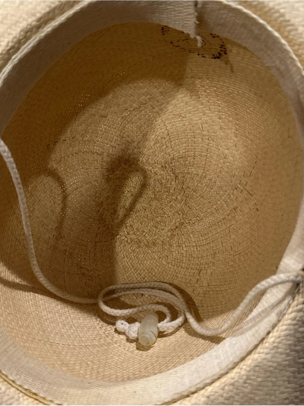 Orvis Beige Straw Sun Hat with Braided Tan Band